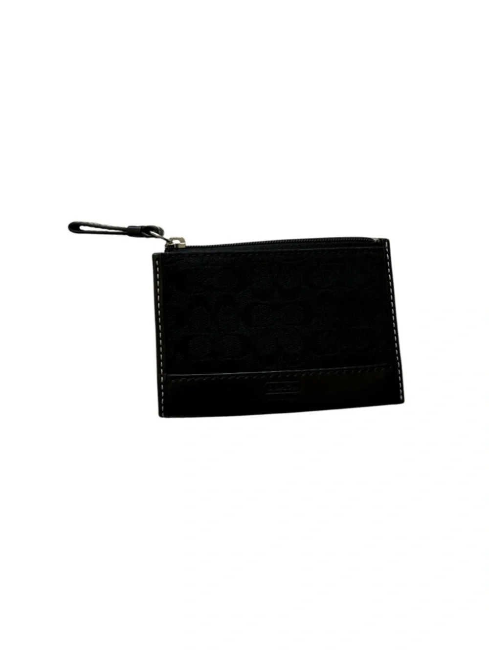 Coach Black Signature Jacquard ID case - Picture 3 of 5